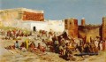 Marché ouvert Maroc Persique Egyptien Indien Edwin Lord Weeks